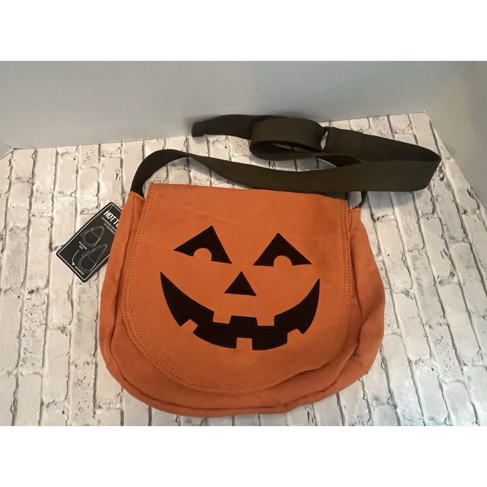 Hot Topic Jack-O'-Lantern Pumpkin Face Messenger Bag Halloween